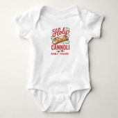 Heilige Cannoli gepersonaliseerde aangepaste naam Romper (Voorkant)