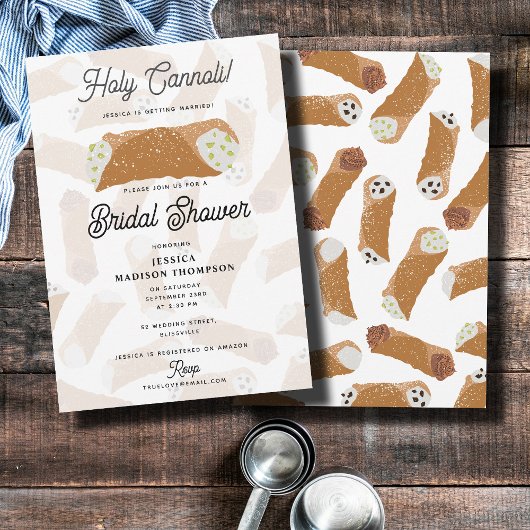 Heilige Cannoli Grappige Italiaanse Bruiloftsdouch Kaart