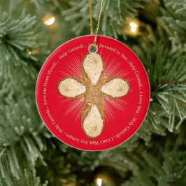 Heilige Cannoli Grappige Italiaanse Rode Kerstmis Keramisch Ornament