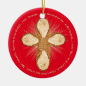 Heilige Cannoli Grappige Italiaanse Rode Kerstmis Keramisch Ornament (Voorkant)