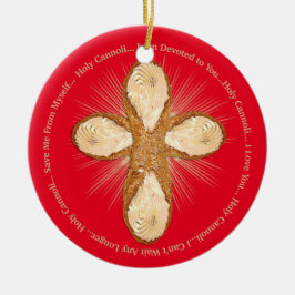Heilige Cannoli Grappige Italiaanse Rode Kerstmis Keramisch Ornament