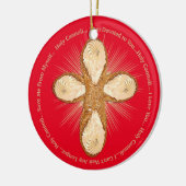 Heilige Cannoli Grappige Italiaanse Rode Kerstmis Keramisch Ornament (Links)