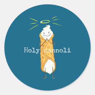 Heilige Cannoli Grappige Quote Italiaans Amerikaan Ronde Sticker