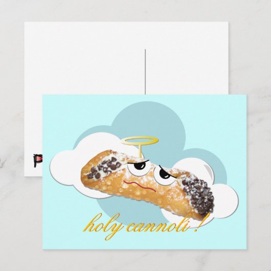 Heilige cannoli! humoristisch briefkaart (Voorkant / Achterkant)
