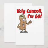 Heilige Cannoli Ik ben 60 Invite Kaart (Voorkant / Achterkant)