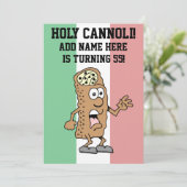 Heilige Cannoli Italiaan Turning 55 Vlag van Itali Kaart (Staand voorkant)