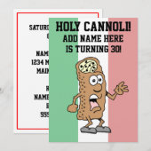 Heilige Cannoli Italiaanse 30e verjaardag Vlag van Kaart (Voorkant / Achterkant)