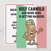 Heilige Cannoli Italiaanse Vlag Van Italië Bachelo Kaart (Voorkant / Achterkant)