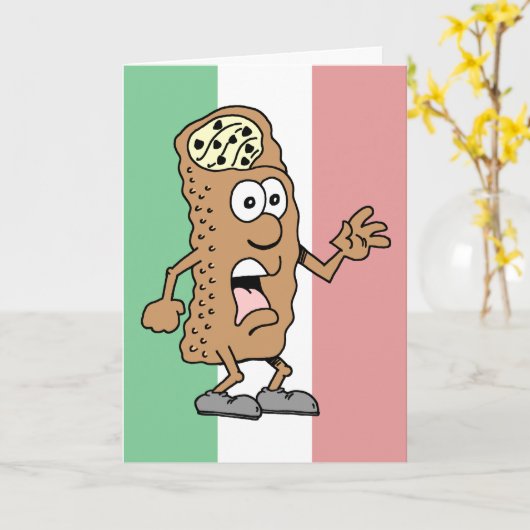 Heilige Cannoli! Je bent 65! Funny 65th Birthday C Kaart (Gele Bloem)