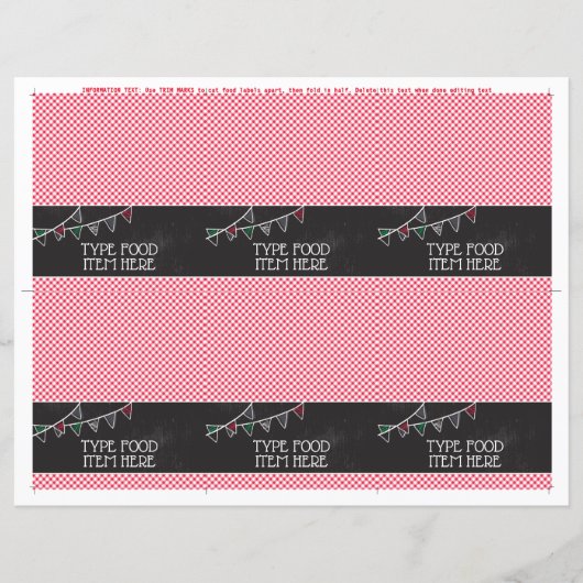 Heilige Cannoli Party Food Labels | Buffetlabels (Voorkant)