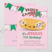 Heilige Cannoli! Schattige verjaardagsfeestje voor Kaart (Voorkant / Achterkant)