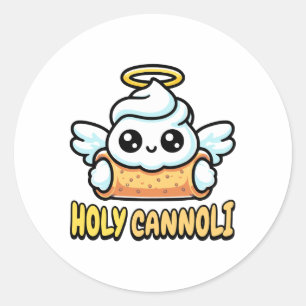 Heilige Cannoli! Schattigee Cannoli Dessert Pun Ronde Sticker