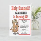 Heilige Cannoli Turning 60-partijuitnodiging Kaart (Staand voorkant)