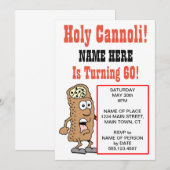 Heilige Cannoli Turning 60-partijuitnodiging Kaart (Voorkant / Achterkant)