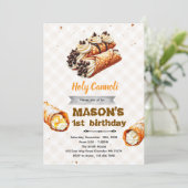 Heilige Cannoli verjaardagsfeest uitnodiging (Staand voorkant)