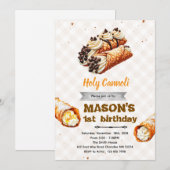Heilige Cannoli verjaardagsfeest uitnodiging (Voorkant / Achterkant)