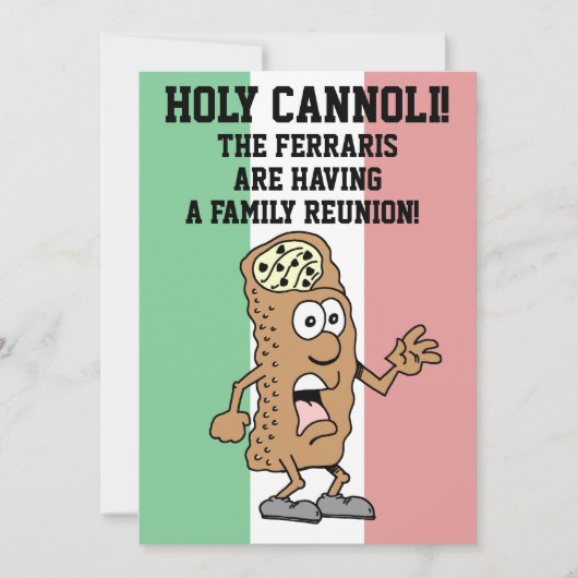 Heilige Cannoli Vlag van de Italiaanse Gezinsheren Kaart (Voorkant)