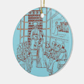 Heilige Catharina in conflict met geleerden - Maso Keramisch Ornament (Links)