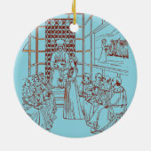 Heilige Catharina in conflict met geleerden - Maso Keramisch Ornament (Achterkant)