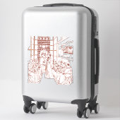 Heilige Catharina in conflict met geleerden - Maso Sticker (Koffer)