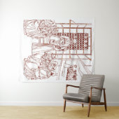 Heilige Catharina in conflict met geleerden - Maso Wandkleed (In Situ (horizontaal))