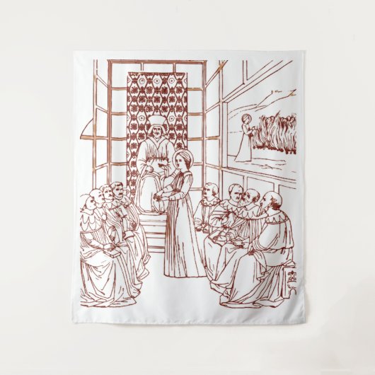 Heilige Catharina in conflict met geleerden - Maso Wandkleed (Voorkant)