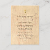 Heilige Catharina van Alexandrië Orthodoxe Gebed K Plaatskaartje (Achterkant)