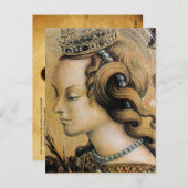 Heilige Catharina van Alexandrië Parchment Briefkaart (Voorkant / Achterkant)