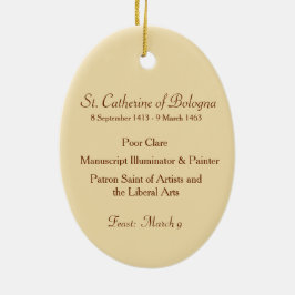 Heilige Catharina van Bologna (SAU 027) Keramisch Ornament