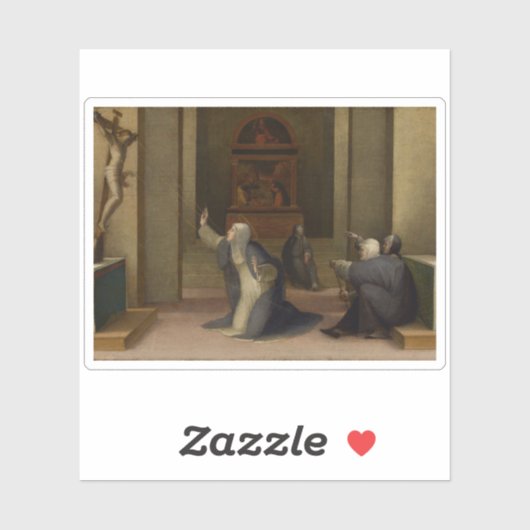 Heilige Catharina van Siena ontvangt de Stigmata Sticker (Vel)