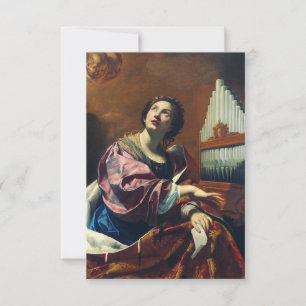 Heilige Cecilia Goddelijke Symfonie Heilige kaart
