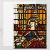 Heilige Cecilia Patroonheilige van Muziek Glas in (Voorkant / Achterkant)