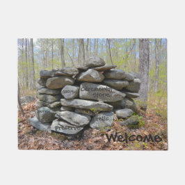 Heilige ceremoniële steen deurmat