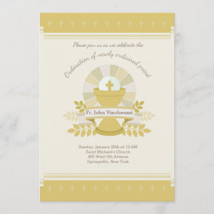 Heilige Chalice Ordination of Priest Invitation Kaart