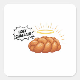 Heilige Challah Hanukkah Joods Joods Brood  Vierkante Sticker