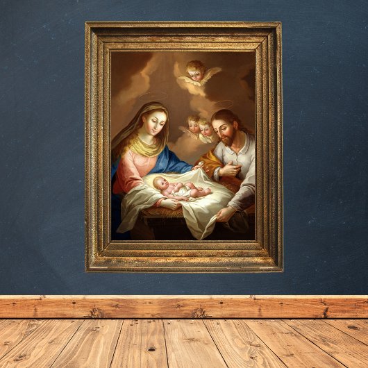Heilige Christelijke kerststal Manger Bethlehem Poster
