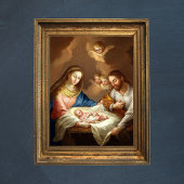 Heilige Christelijke kerststal Manger Bethlehem Poster