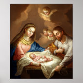 Heilige Christelijke kerststal Manger Bethlehem Poster (Voorkant)