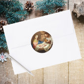 Heilige Christelijke kerststal Manger Bethlehem Ronde Sticker