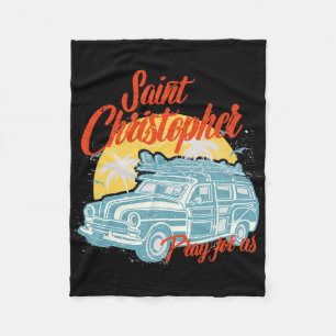 Heilige Christoffel Surfer Dude Surfende Mannen St Fleece Deken