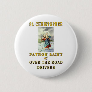 HEILIGE CHRISTOPEL RONDE BUTTON 5,7 CM