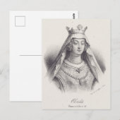 Heilige Clotilde tweede vrouw van Clovis Briefkaart (Voorkant / Achterkant)