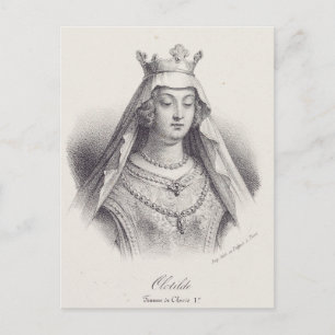 Heilige Clotilde tweede vrouw van Clovis Briefkaart