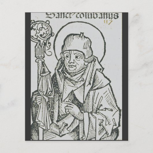 Heilige Columba van Iona Heilig Keltisch Grafisch  (Voorkant)