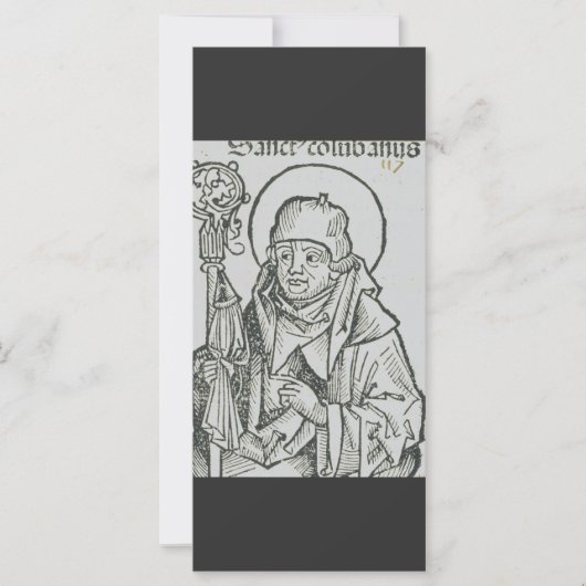 Heilige Columba van Iona Heilig Keltisch Grafisch  (Voorkant)