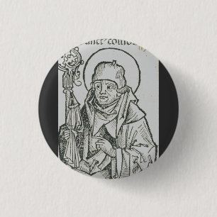 Heilige Columba van Iona Heilig Keltisch Grafisch Ronde Button 3,2 Cm