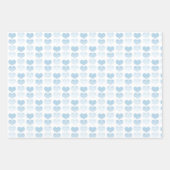 Heilige Communie Blauw Kruis Harten en Stippen Inpakpapier Vel (Voorkant 2)