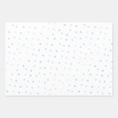 Heilige Communie Blauw Kruis Harten en Stippen Inpakpapier Vel (Voorkant 3)