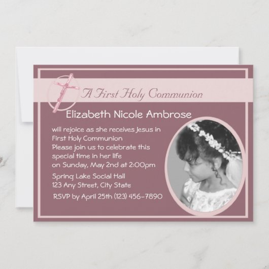 Heilige Communie Foto Kaart (Voorkant)