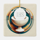 Heilige Communie Hostie en Chalice Ornament (Achterkant)